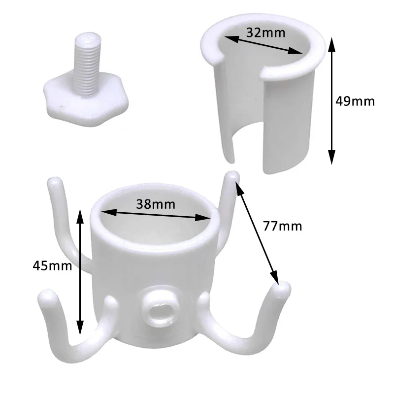 

1Pcs Hanging Hook Multipurpose Beach Umbrella Supplies 3Color for Camping Trip Plastic 4 Prong Clasp Towels Bags Hats Hooks