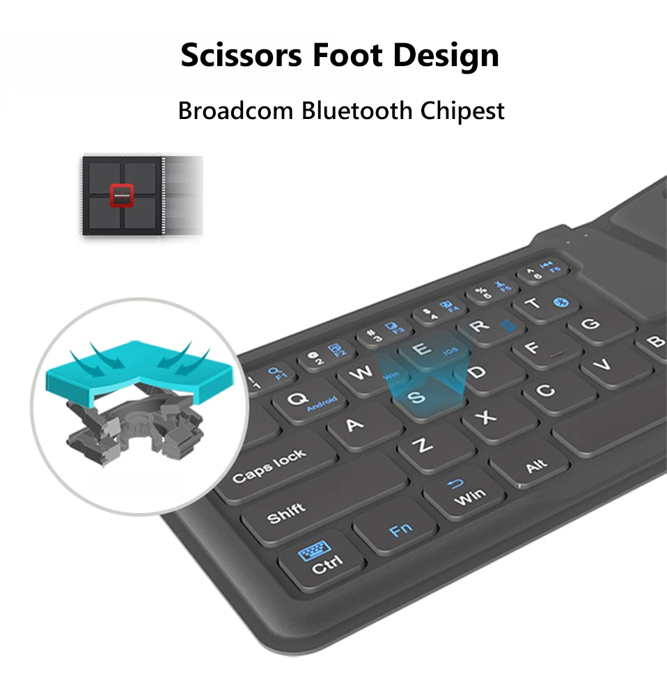 Портативная Складная мини клавиатура AVATTO A20 складная беспроводная Traval Bluetooth для