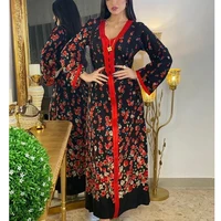 wepbel arab robe abaya middle east long sleeve muslim abaya dress for womens islamic clothing printed dress robe caftan
