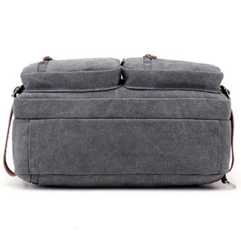 Портфель мужской холщовый Кожаный Дорожный чемодан мессенджер на плечо большая