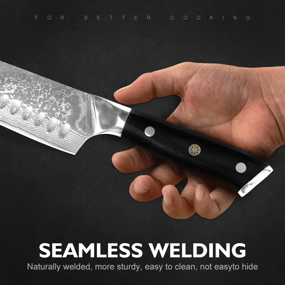 Ножи из дамасской стали 8/7/5 дюймов 6 шт. | Дом и сад