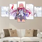 5 шт., Декоративные плакаты на холсте, без рамки