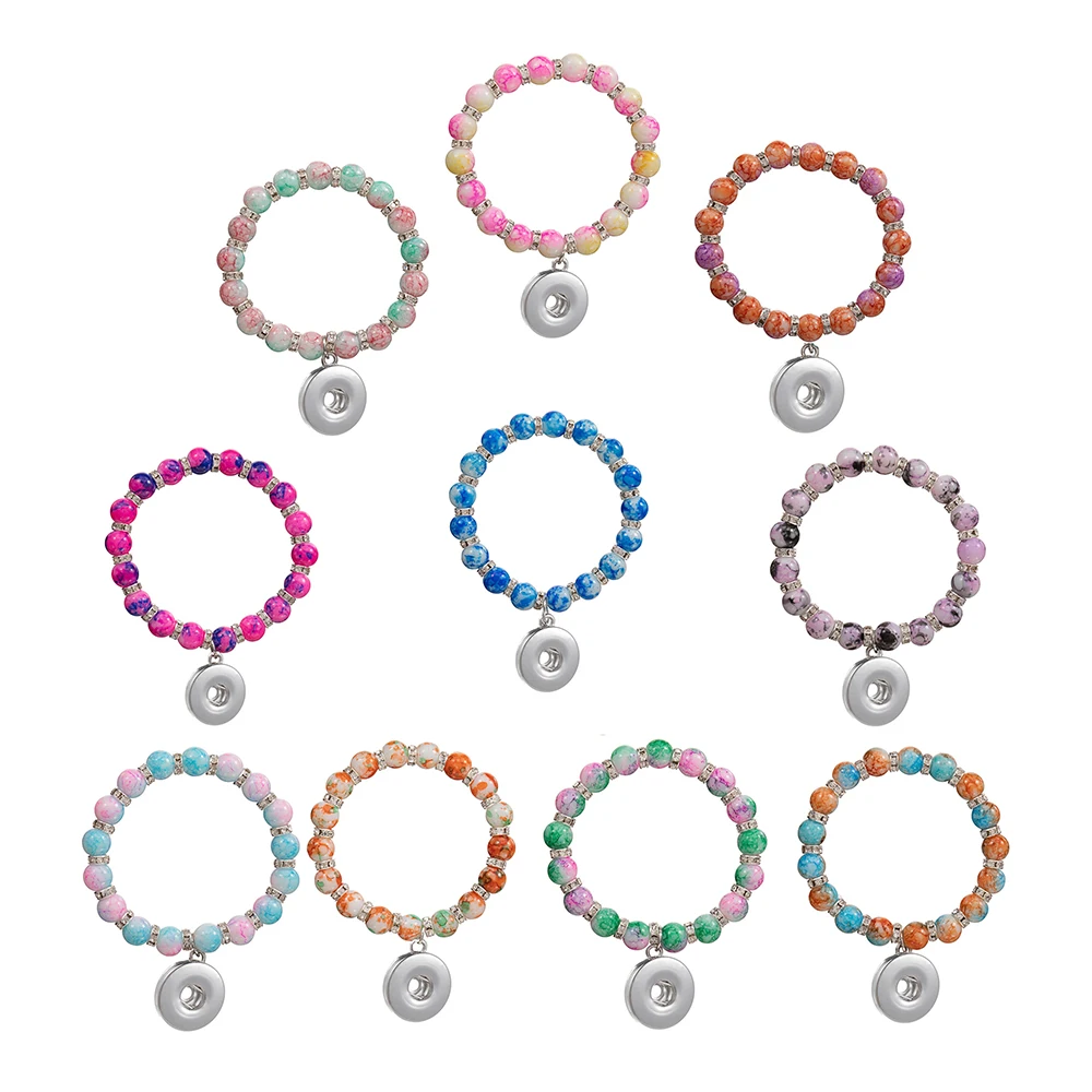 Стразы бусины стеклянные 18 мм оснастки браслет с кнопками для маленькой девочки