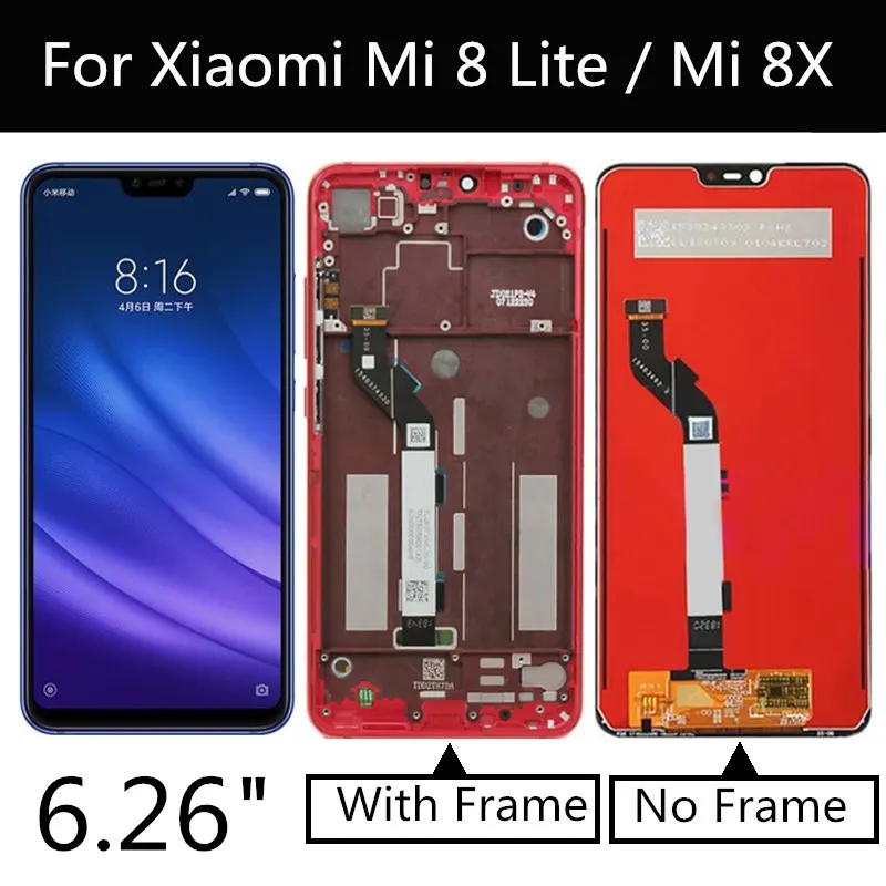 

6.26" lcd For XiaoMi Mi 8 Lite / Mi 8X LCD Display Touch Screen Digitizer Assembly Replacement For xiaomi mi 8 Youth LCD