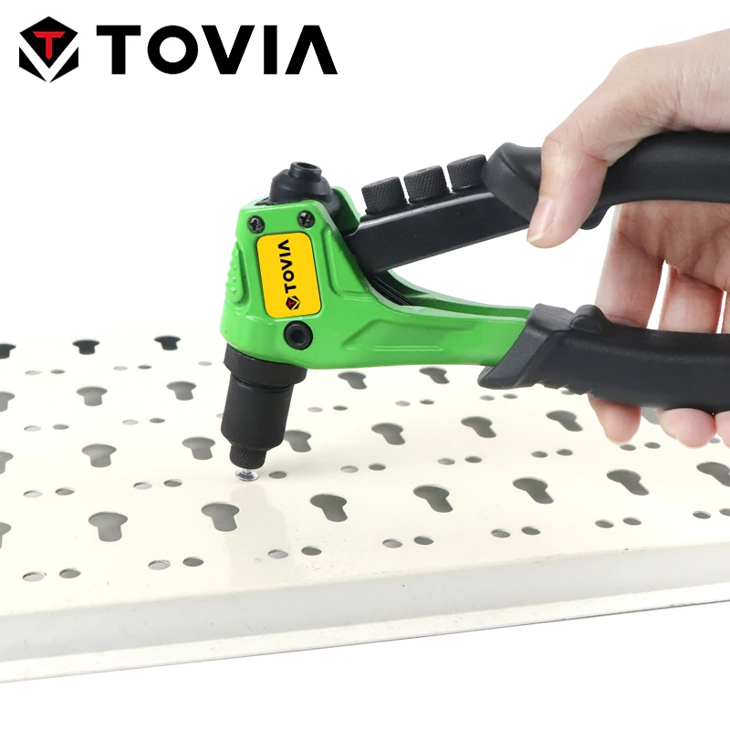 

TOVIA Rivet Nail Gun Manual Single Hand Riveter Gun Alloy Steel Woodworking Rivet Gun 200mm