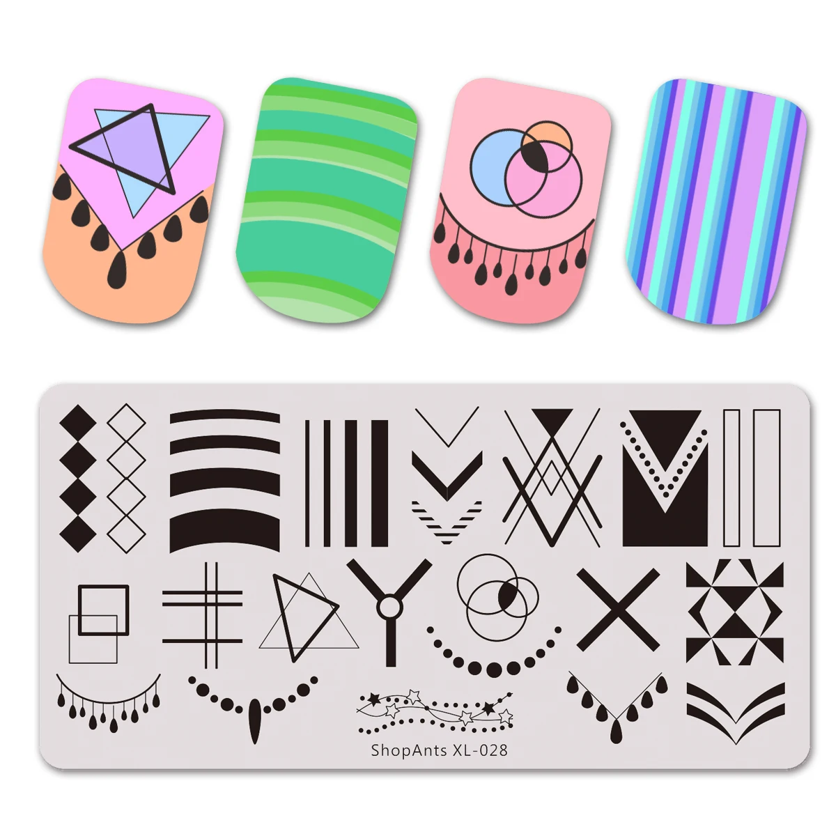 Маникюрный шаблон для стемпинга ногтей из нержавеющей стали 6*12 см | Красота и