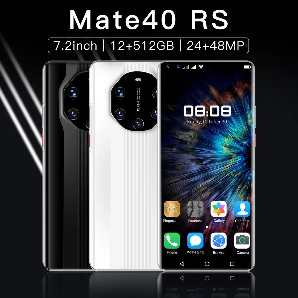 

Mate40 RS Smartphones Global Version 12G 512G Android10 Unlocked 5800mAh 48MP Dual SIM Mobile Phone In Stock