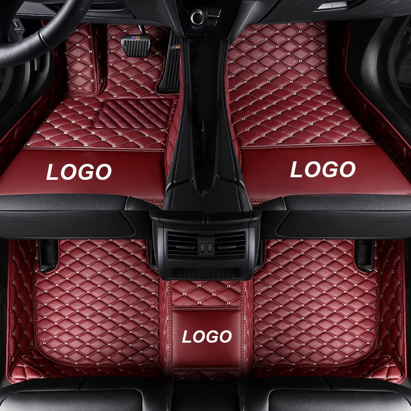 Wine Red Автомобильный коврик для Volkswagen vw tiguan golf mk7 7 4 6 gti touareg passat b7 автомобильные аксессуары кожаный коврик - Название цвета: Wine Red