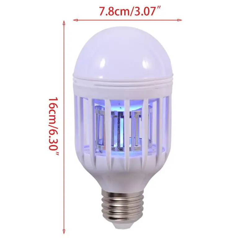 

Portable Bug Zapper Light Bulb 2 in 1 Fly Killer Lamp E27 Led Electronic Insect Mosquito Killers for Outdoor Indoor