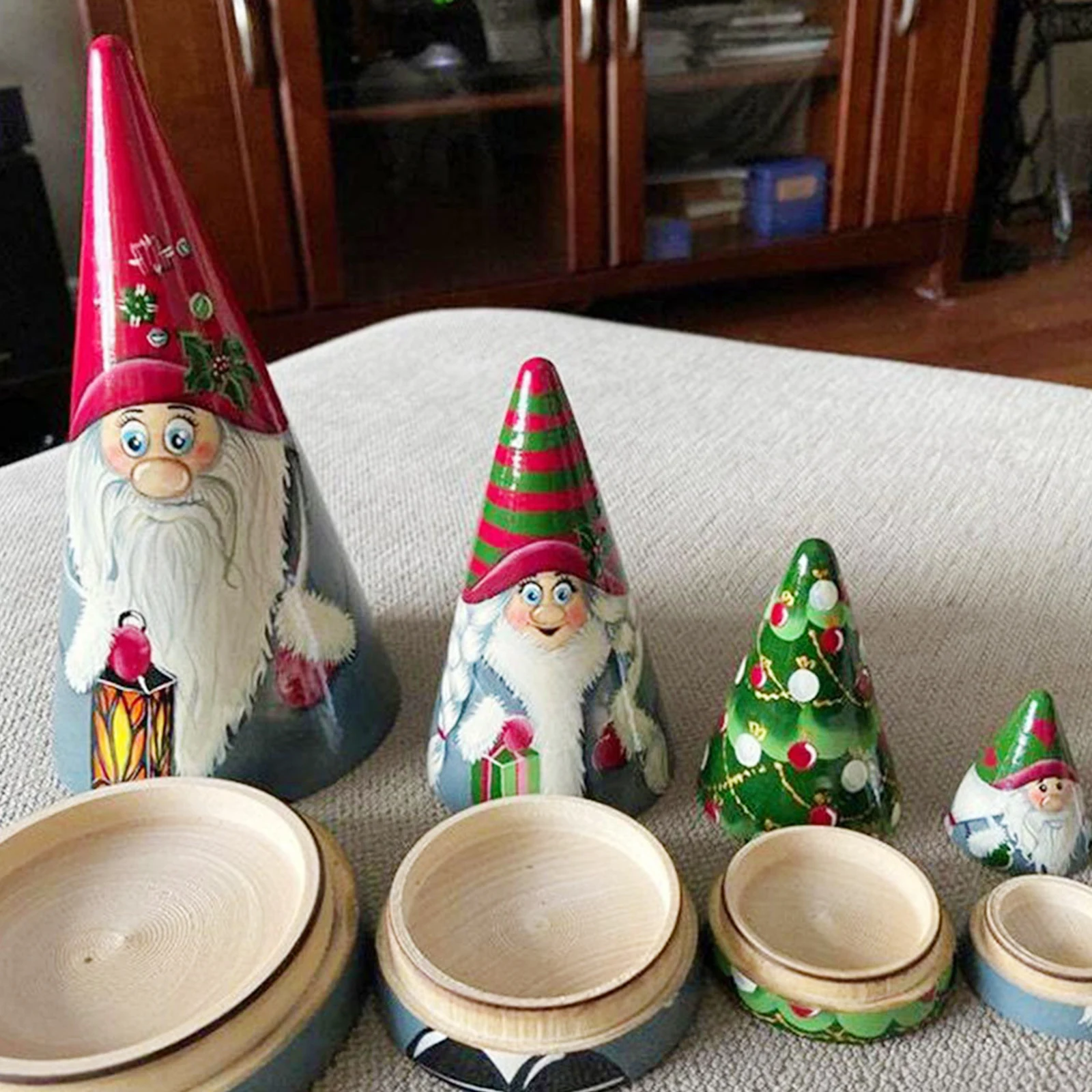 

Wooden Matryoshka Dolls Scandinavian Christmas Gnome Wooden Nesting Doll Gnomes Russian Nesting Dolls Kids Christmas Gift