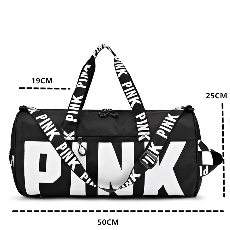 Fashion Women's Sports Gym Bag Printing PINK Portable Single Shoulder Bag Large Capacity Storage Handbag Golf Supplies Equipment
