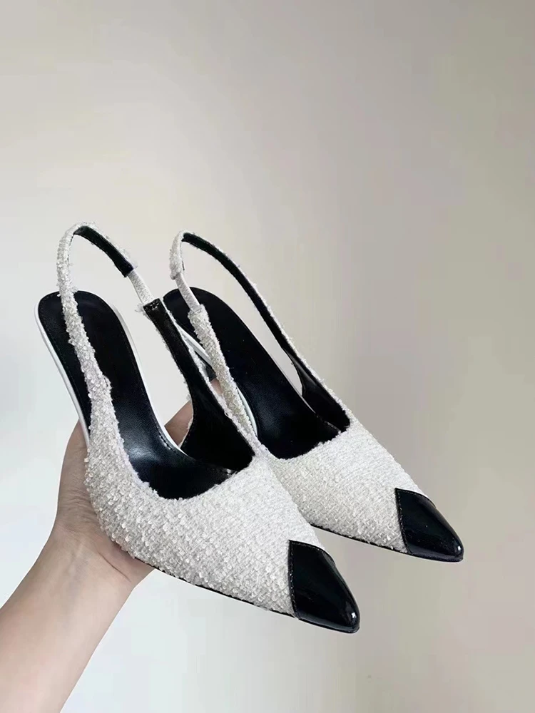 UVRCOS 2022 новейшие весенние туфли на высоком каблуке с острым носком ремешком пятке