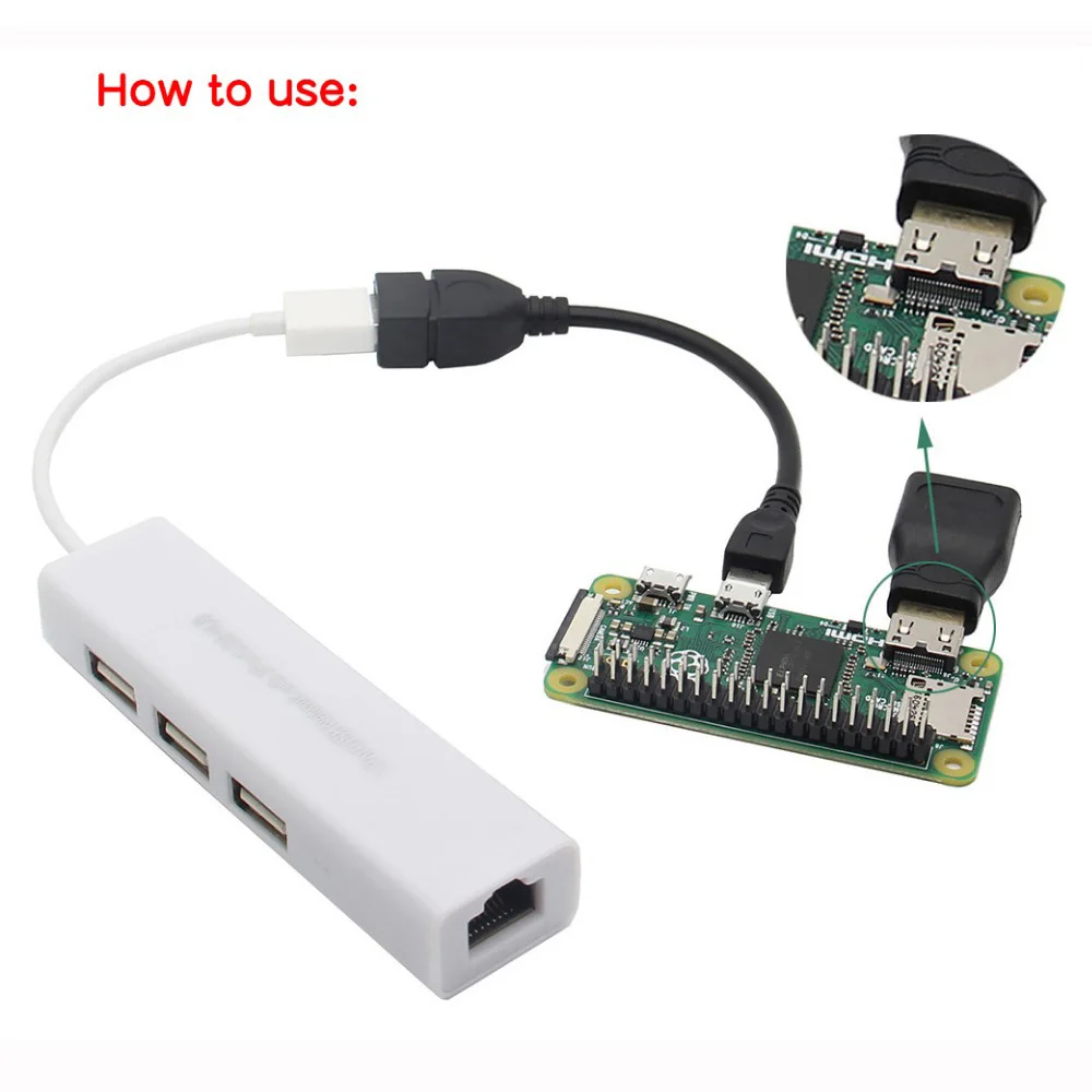 Raspberry Pi Zero W OTG кабель + мини HDMI совместимый адаптер 2*20 контактный штекер медный