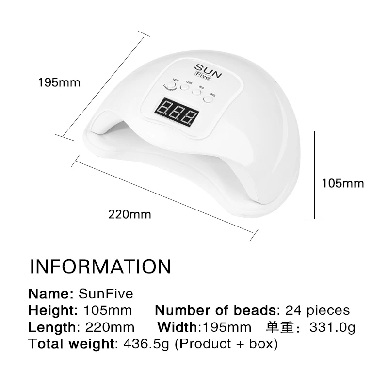 Новый гель УФ-светильник светодиодный лампа для ногтей Сушилка 4 режима таймер