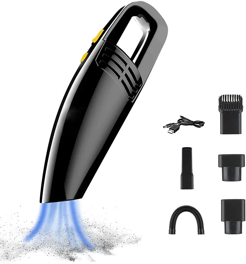 

120W High Power Car Portable Vacuum Cleaner with 3 Attachments Handheld 10000Pa for Car Interior Cleaning Household Cleaning