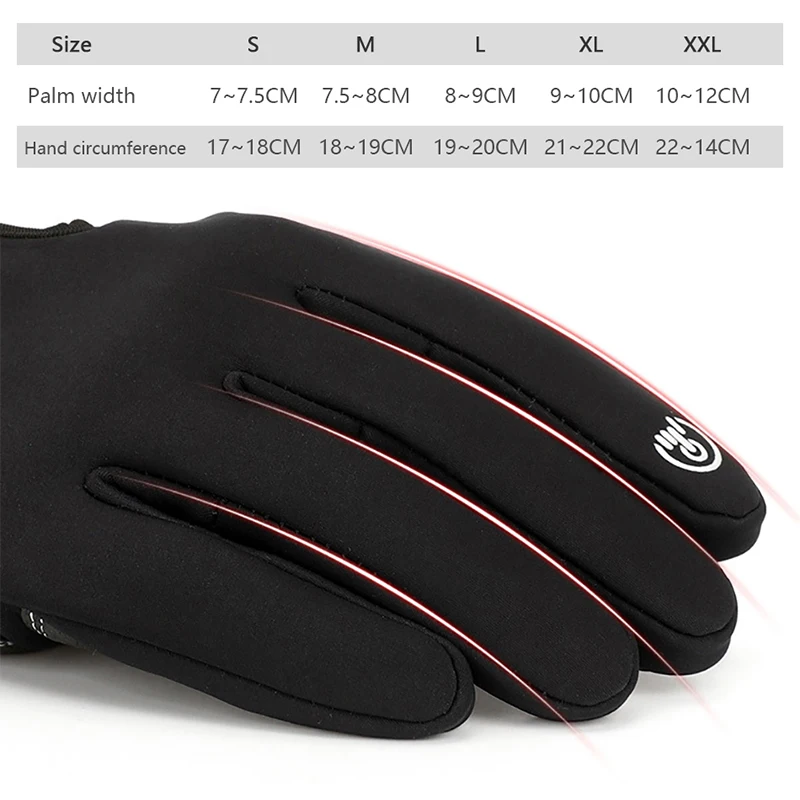 

Men Ski Waterproof Gloves Cycling Winter Outdoor Warm Snowmobile Skiing Five Fingers Touch Screen Anti-slip Cycling Gloves Women