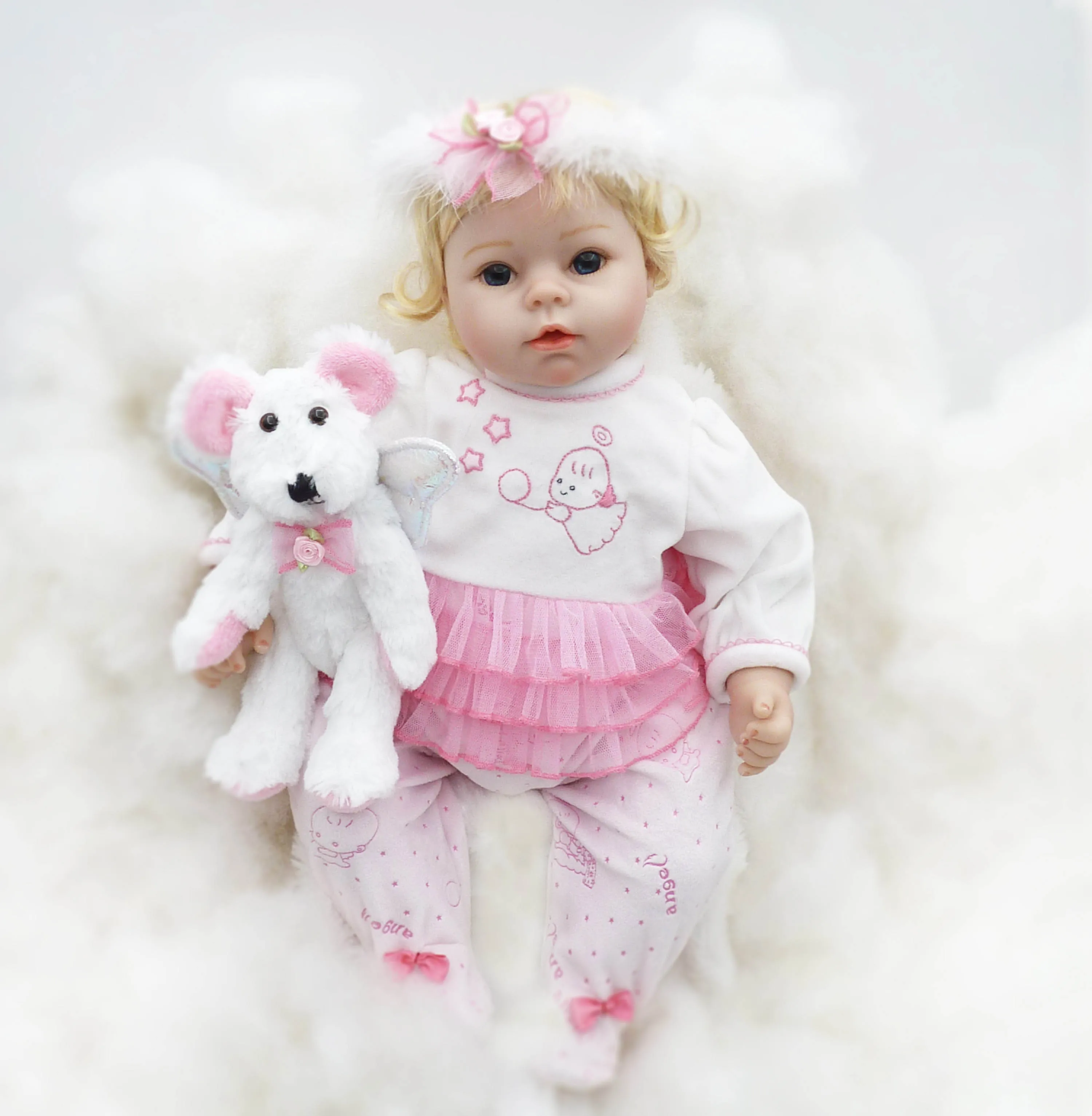 Forrsdor 22 Inch 56cmbebe Reborn Doll Cute Little Angel Silicone To Send Children For Girls Child Birthday Christmas Gifts