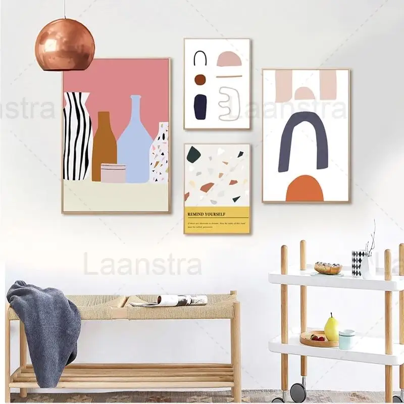 

Modern Decorative Painting Colorful Geometric Abstract Wall Art Canvas Nordic Posters and Prints Wall Pictures for Living Room