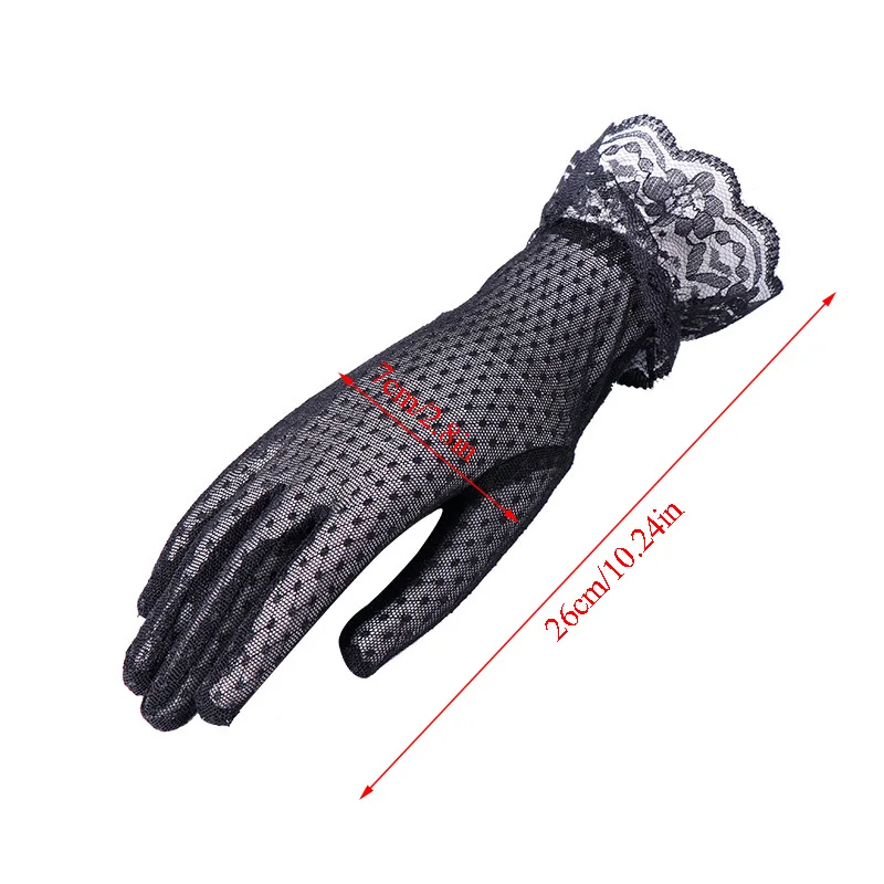 

1 Pair Fashion New Lace Glove Sexy Mesh Fashion Embroidered Gloves Sunscreen Gloves Driving Glove Summer Gloves Lady Gloves