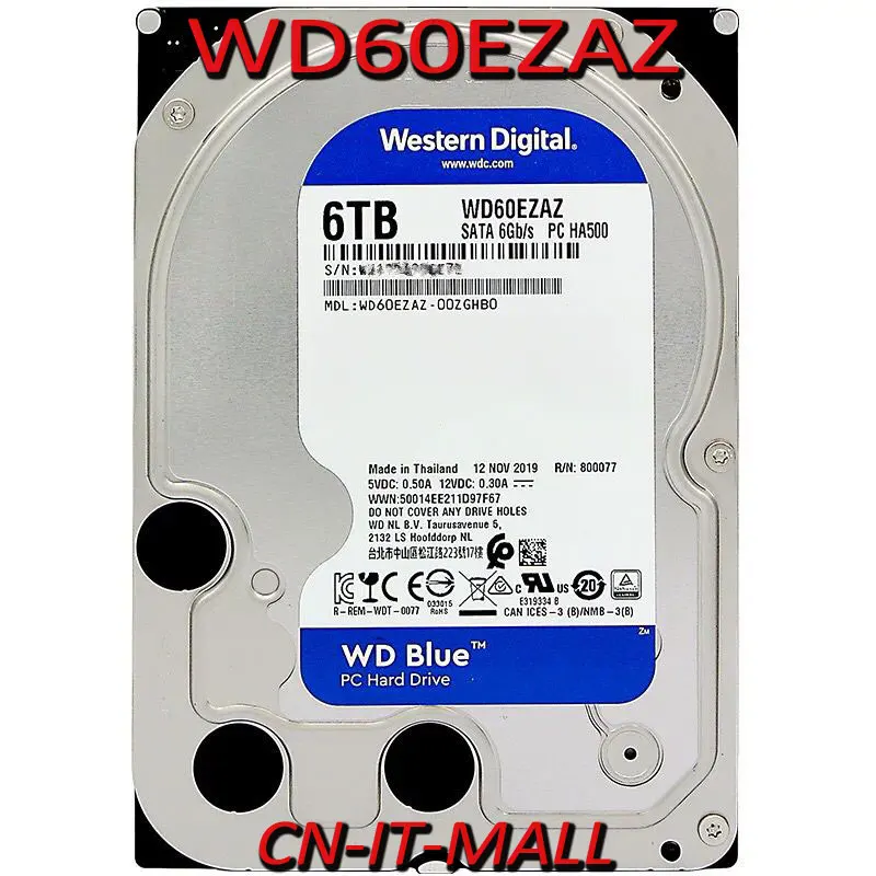 

New 3.5 WD60EZAZ WD60EZRZ 6TB SATA 5400RPM SATA 6Gb/s 256M Cache 3.5" Blue Mobile Hard Drive