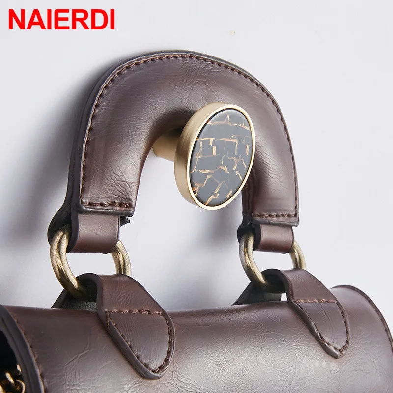 Ручка для шкафа NAIERDI из цинкового сплава с черными и синими драгоценными камнями