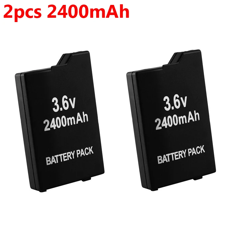 2 x 2400mAh Rechargeable Li-ion Battery Pack for Sony PSP 2000/3000 PSP-S360 Console Gamepad for PlayStation Portable Controller