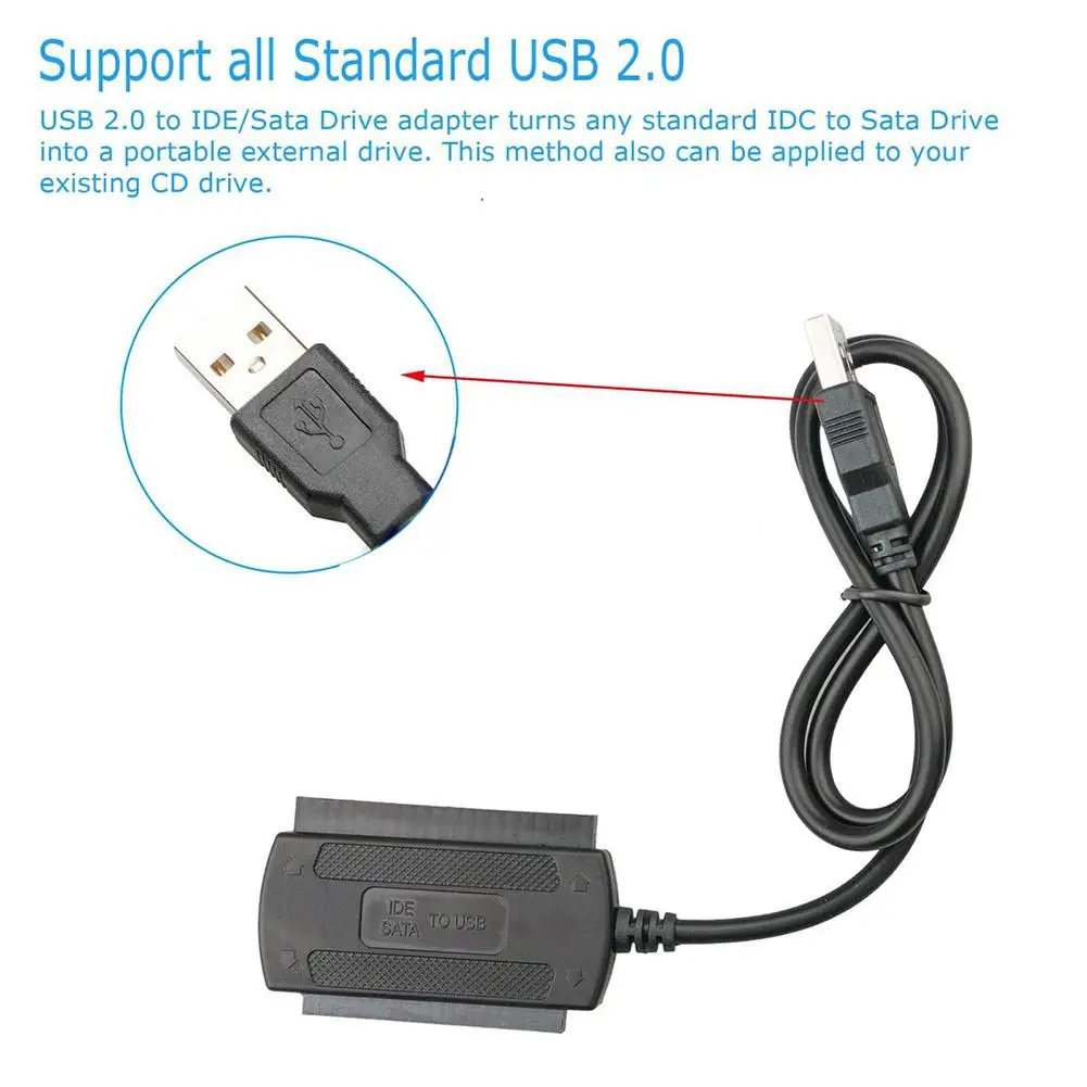 SATA PATA IDE Drive-USB 2 0 адаптер кабель-конвертер для жесткого диска HDD 5 &quot3 5" с внешним