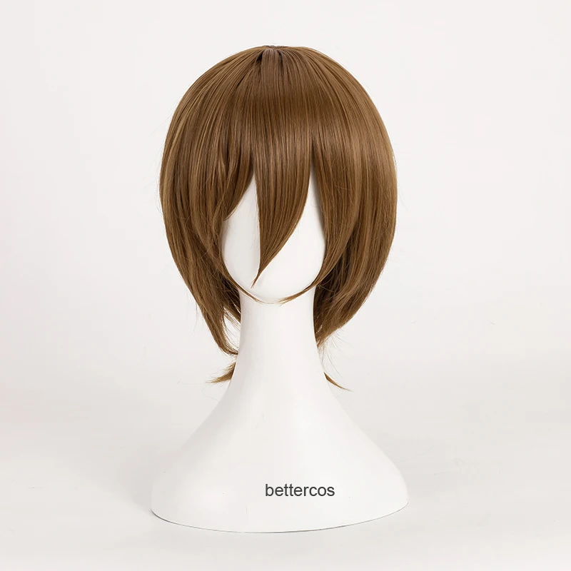 

Death Note Yagami Light Cosplay Wigs Short Golden Brown Heat Resistant Synthetic Hair Wig + Wig Cap