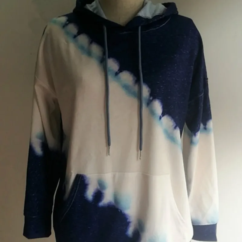 

New Spring Autumn Women's Sweater Fashion Loose Gradual Change Hooded Pullover Outdoor Leisure Sports Women's Long Sleeve Top