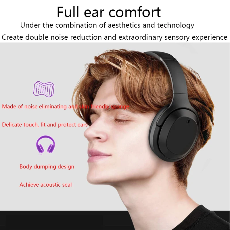 Беспроводные Bluetooth наушники E98 с активным шумоподавлением 30 часов работы