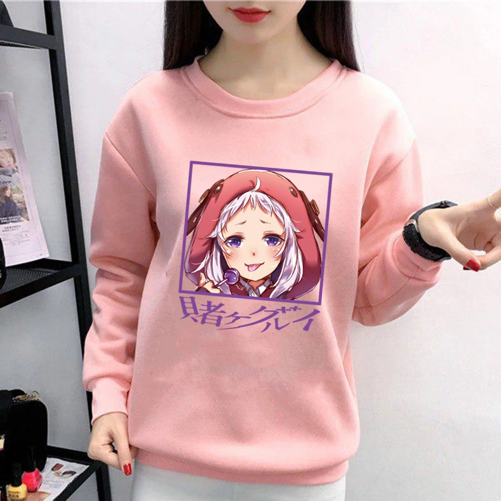 

Kakegurui Hoodie Anime Fashion Loose Long Sleeves Woman Cloth