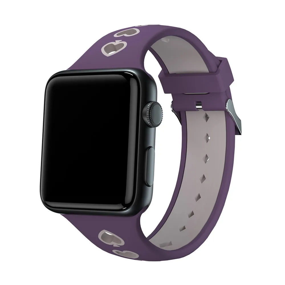 

Silicone Sport Strap For Apple Watch band 38mm 42mm 44mm 40mm iWatch Series 5 4 3 2 1 belt Bracelet correa wristband new