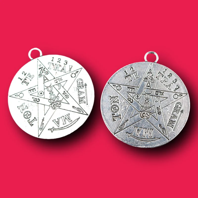 2 шт. гадания амулет пентаграмма Волшебный Массив время счастливые бирки Кулон