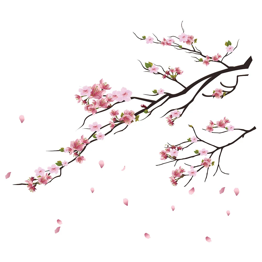 

New Plum Blossom Branch Wall Sticker Living Room Bedroom Children's Room Decorative Wallpaper Ksr-16