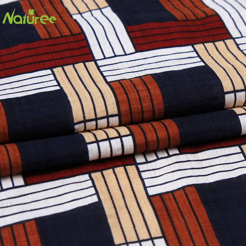 145cm*100cm Interwoven Cotton Fabric Geometric Print Women's Clothing For Fashion Personality Dress | Дом и сад