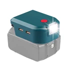 Новый адаптер светодиодный рабочий светильник для Makita 14,4 В18 в литий-ионный аккумулятор BL1830 BL1430 двойной USB конвертер светодиодный Ной лампой для Makita