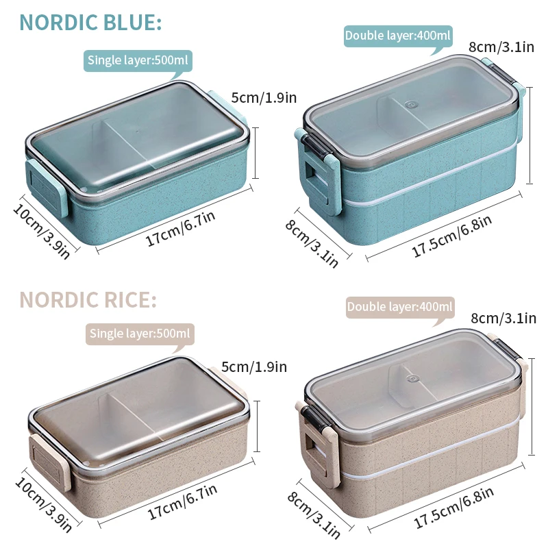 Ланч бокс из пшеничной соломы Bento коробки для микроволновой посуды контейнер