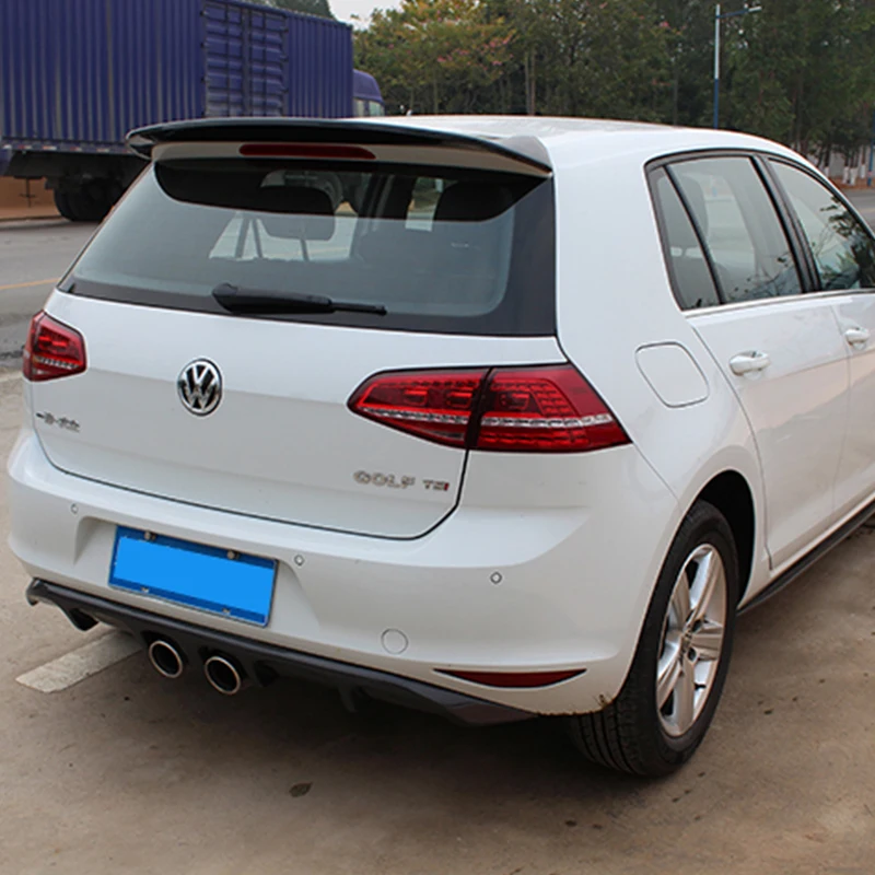 Гольф 7 MK7 углеродного волокна R Стиль диффузор губа на задний бампер для Volkswagen VW Golf7 стайлинга автомобиля не