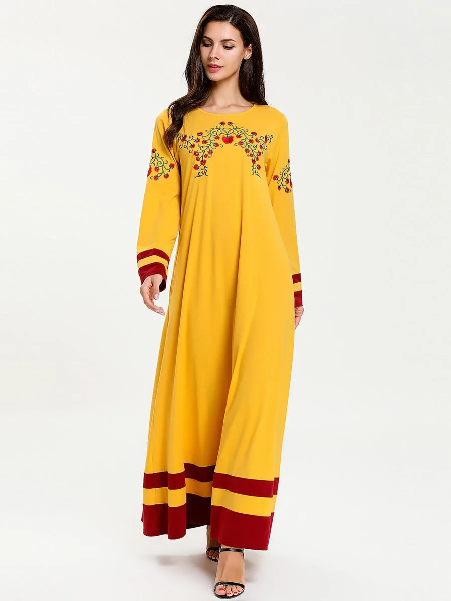 

Turkey Muslim Abaya long Dress Women Pocket Maxi A-line Vestidos Islamic Clothing Moroccan Kaftan Dubai Jilbab Robe Hijab elbise
