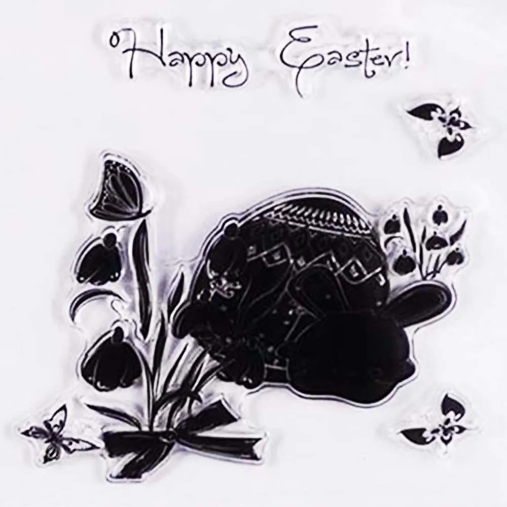 Пасхальное яйцо прозрачный штамп для сделай сам Скрапбукинг/изготовление