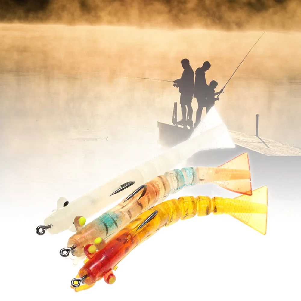 3 шт. 5 Jionted Сегментированная Рыболовная Приманка креветка приманка в виде