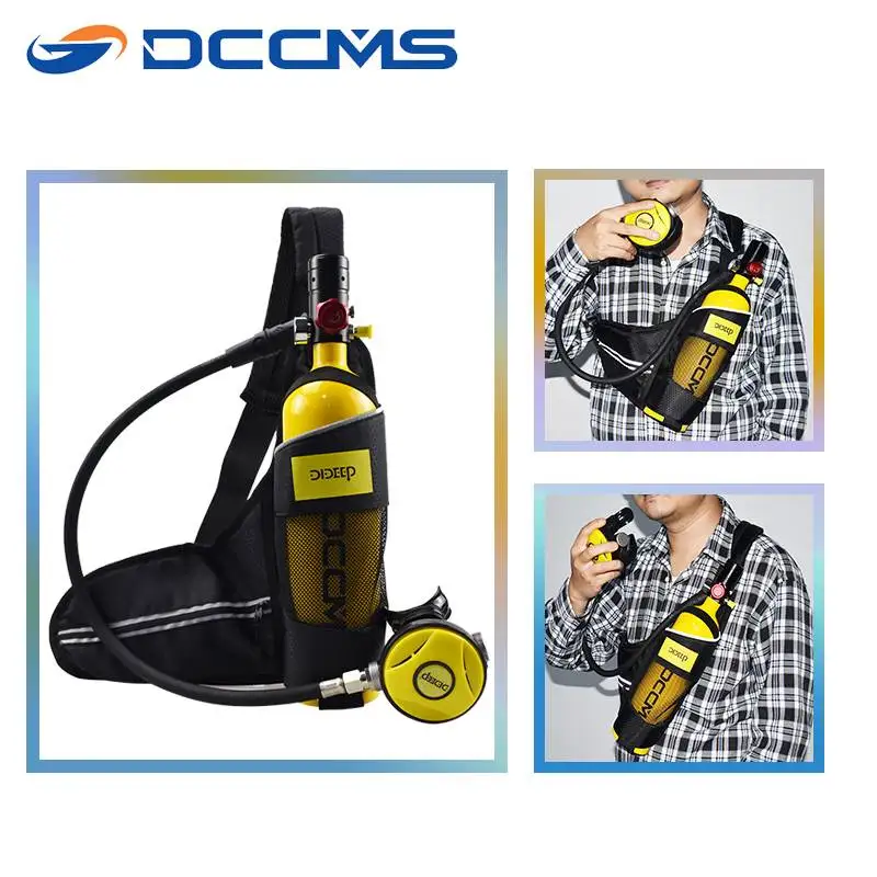 

DCCMS DS-610 1L Scuba Diving Cylinder Mini Oxygen Tank Set Respirator Air Tank Cylinder for Snorkeling Breath Diving Equipment