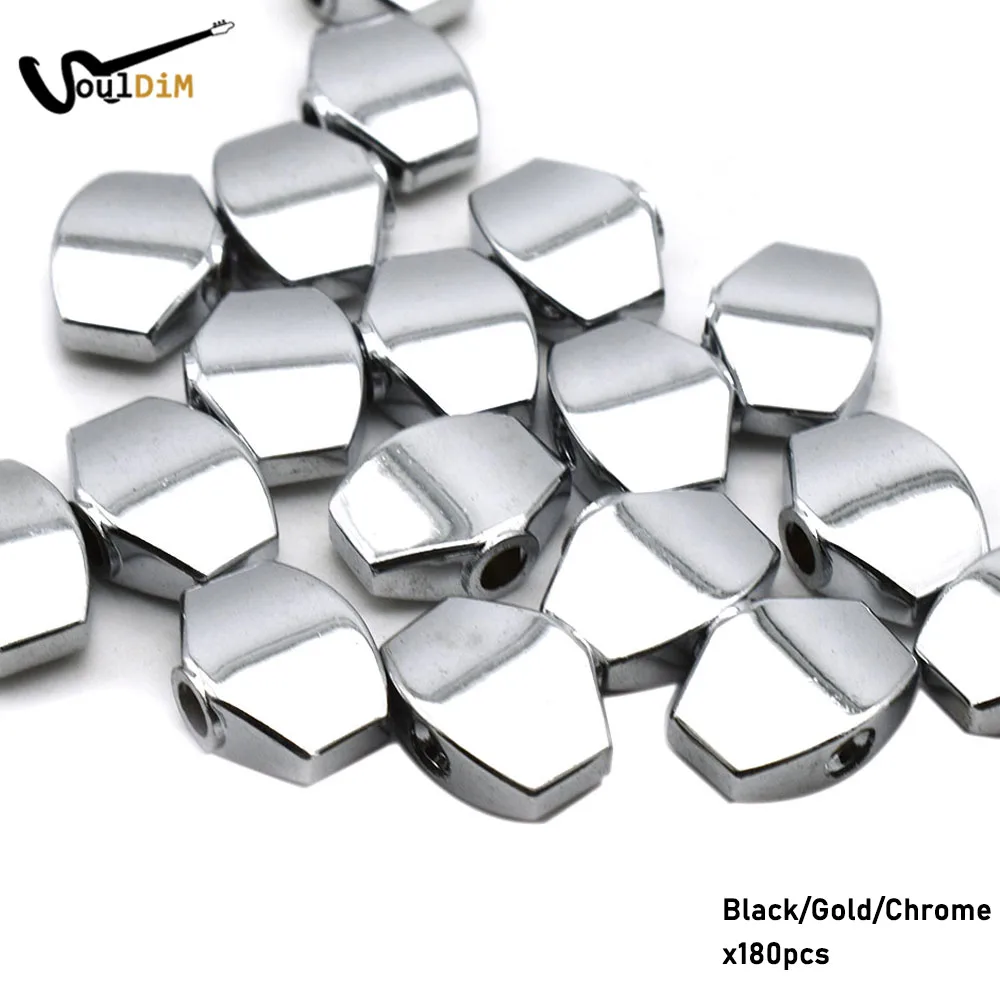 

180pcs Metal Small Square Shape Guitar Tuning Peg Tuners Machine Head Replacemen Buttons knob Handle Tip Gold Black
