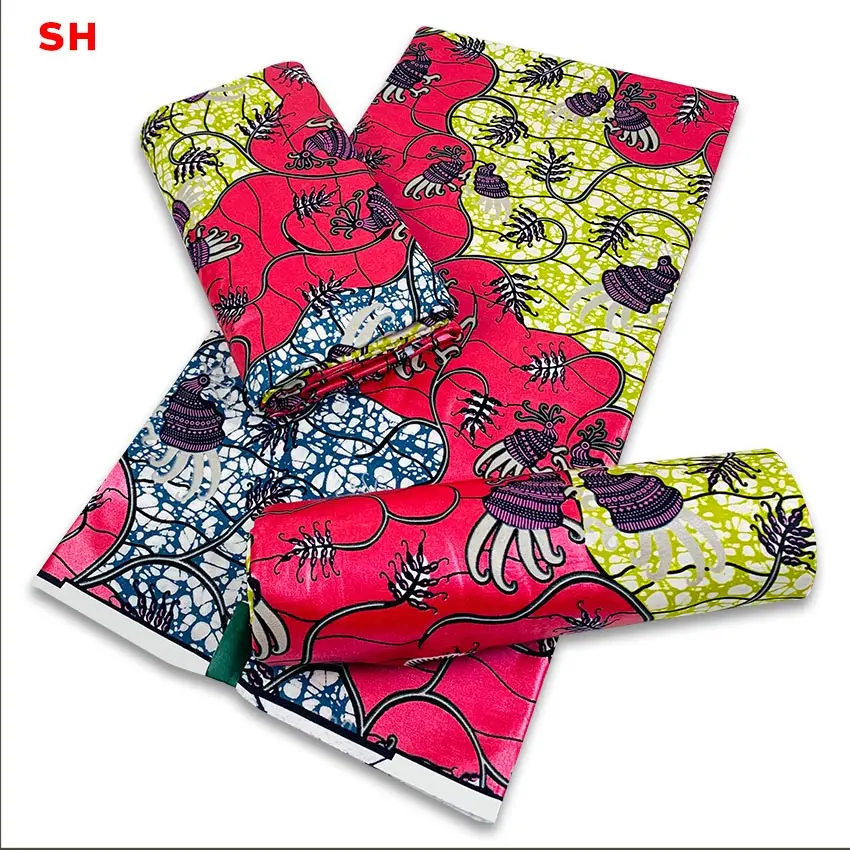 Платье из ткани с Африканским золотым воском для рождественской вечеринки H210714 |