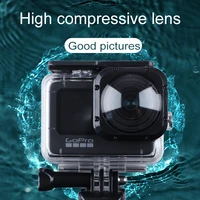 40m waterproof housing protective case with buckle basic mount screw for gopro hero9 10 black max lens mod diving cover