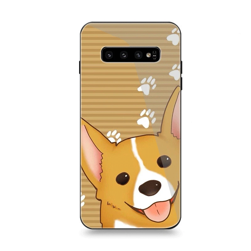 Phone Case Glass for Samsung A40 A50 A10 A20 A30 A60 A70 S10 S7 Edge S8 S9 Note 8 9 10 Plus Cover Sample Pictures Cute |