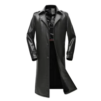 2021 new men leather jacket 4xl mens jackets black outwear male pu leather coats mens clothing long sleeves coat fashion