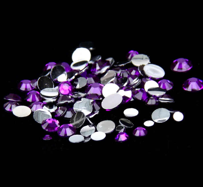 

Violet Color 2mm,3mm,4mm,5mm,6mm Facets FlatBack Resin Rhinestone Nail Art Garment Decoration Stones/Beads