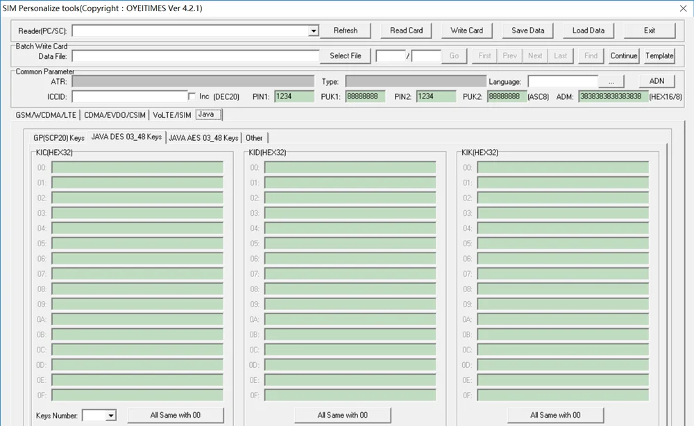OYEITIMES Java SIM-карта Powerfull 4.2.1 программное обеспечение Blank 5G ENC DEK DES JAVA AES | Мобильные