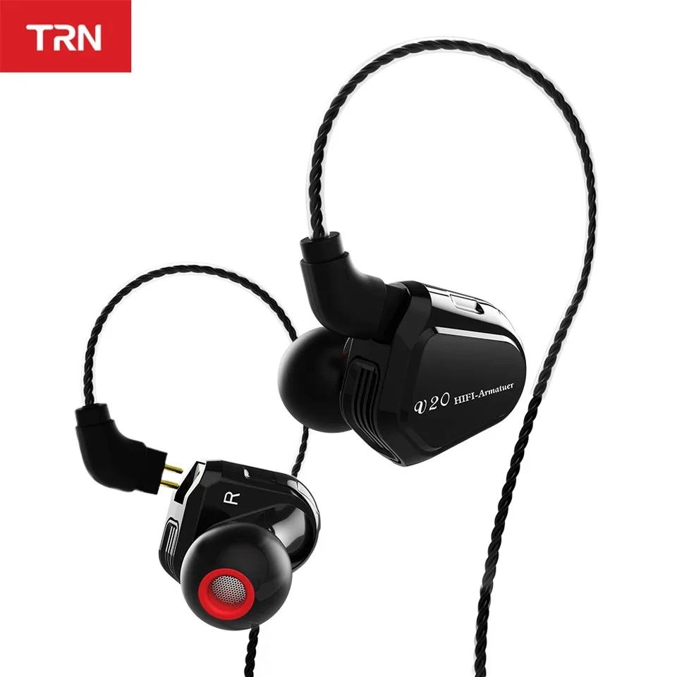 Новинка 100% гибридные наушники вкладыши TRN V20 1DD + 1BA Hi Fi DJ монитор спортивные для